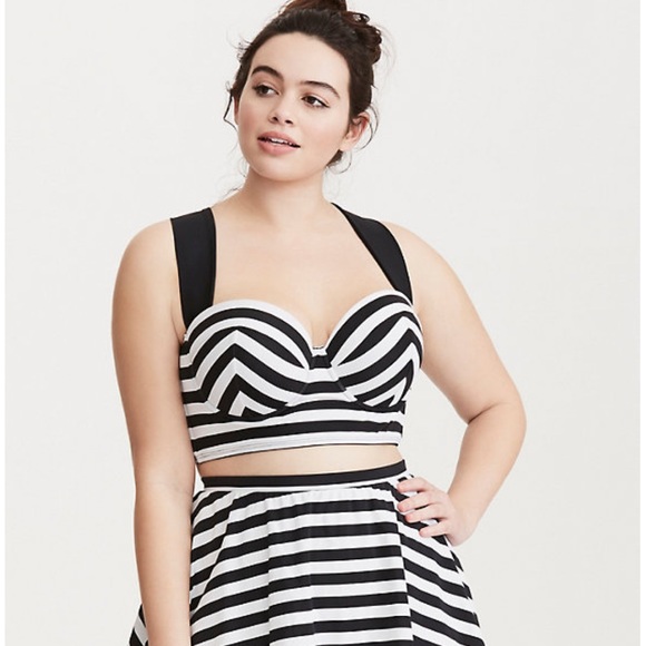 torrid Other - Torrid Size 2 Striped Halter Bikini Top
